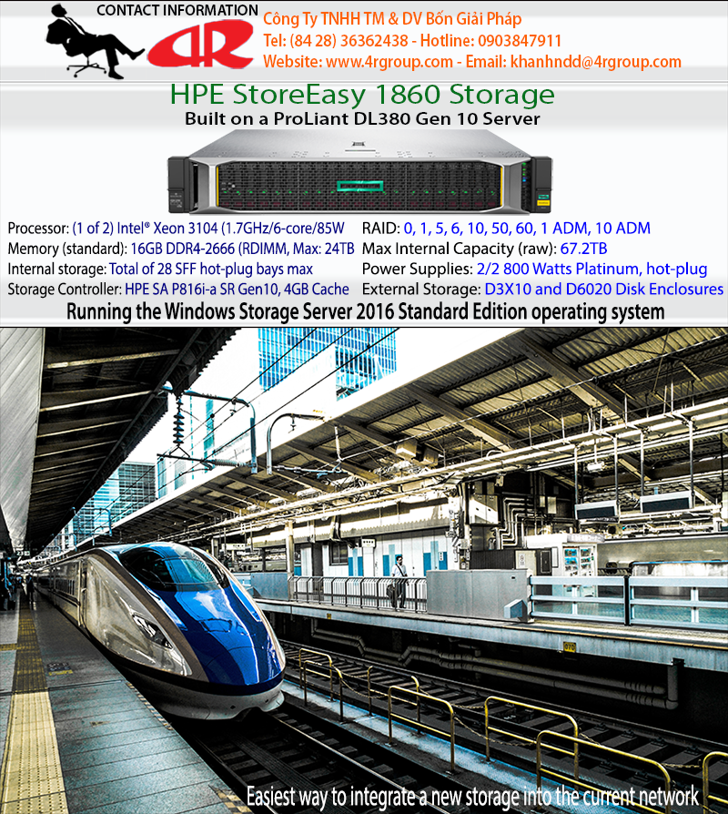 HPE StoreEasy 1x60 Storage - HPE NAS - NETWORK ATTACHED STORAGE - 1